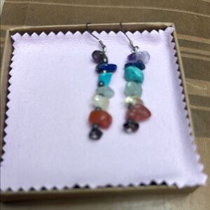 Multicolor Gemstone Drop Earrings